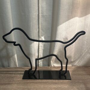Black Dog Silhouette Art Sculpture
